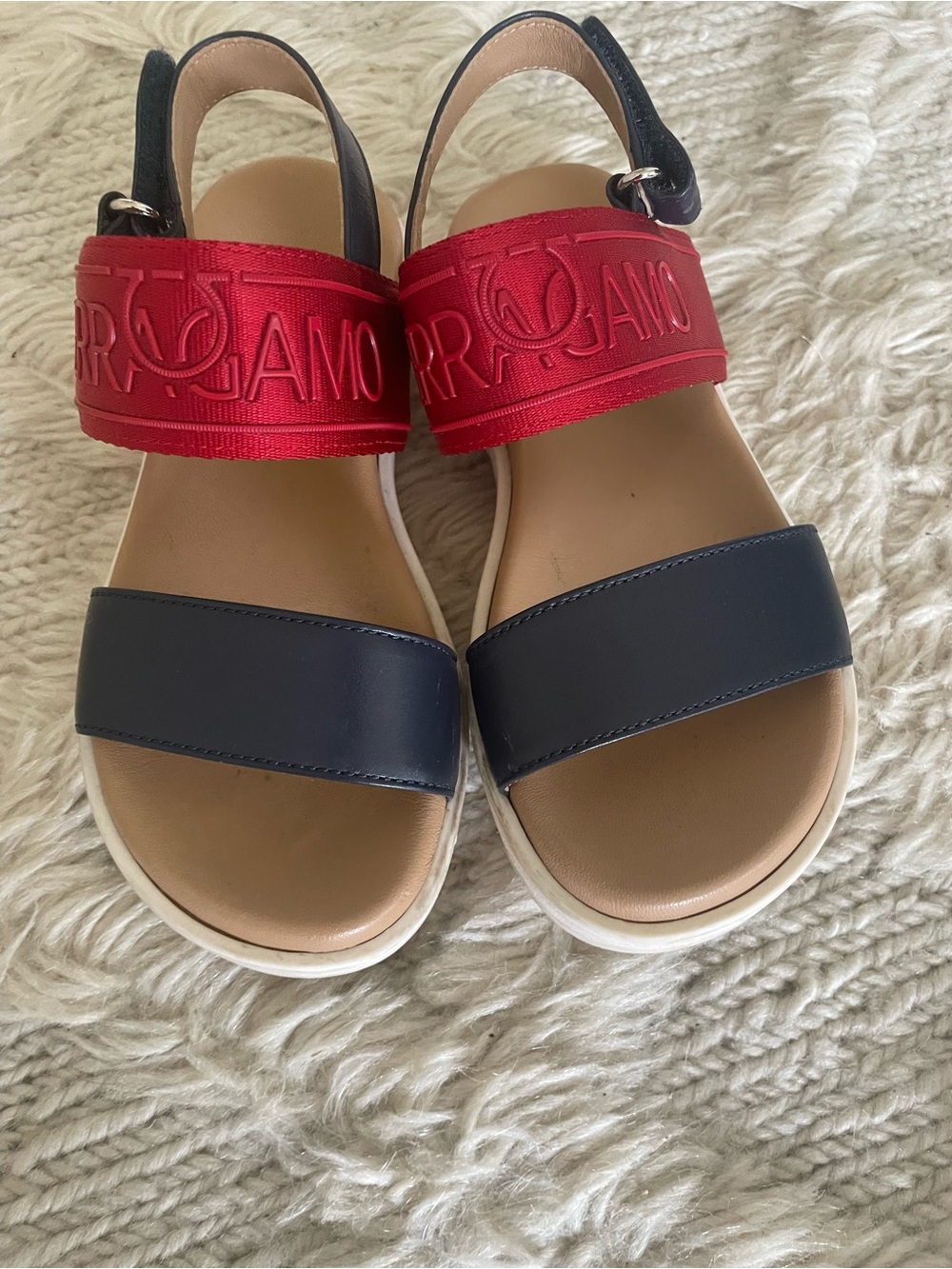 Salvatore Ferragamo logo sandals girls 29EU 11.5 US